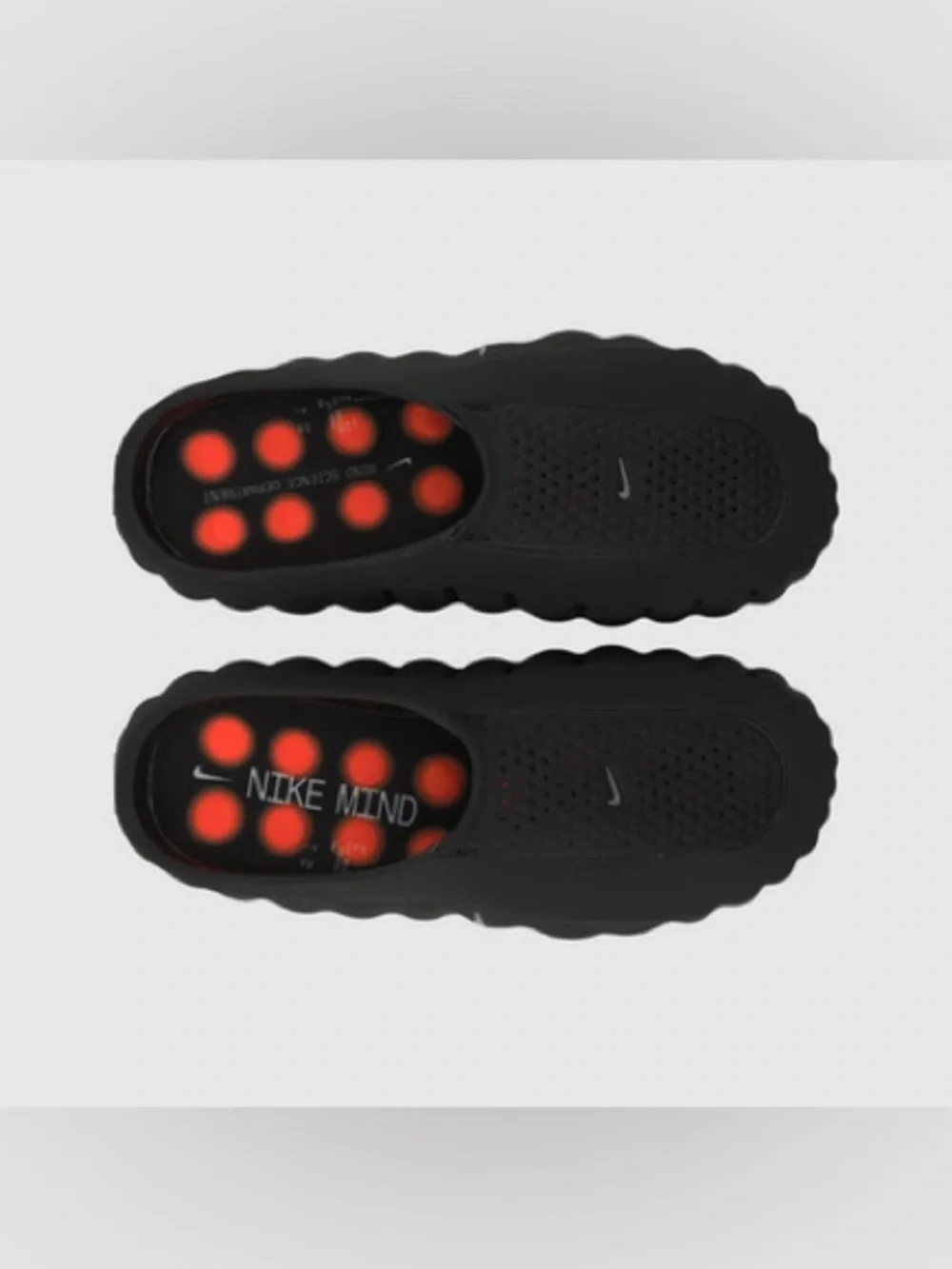 NWT Nike Mind 001 Mule Black Slip-On Pregame with Dot Insole size 10